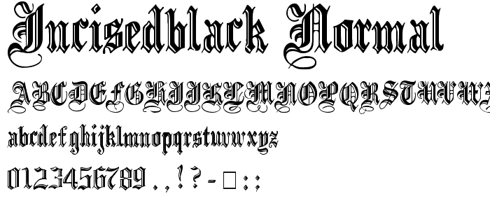IncisedBlack Normal font